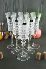 Прозрачный набор фужеров для шампанского Lady Diamond 150 мл (6 шт)
