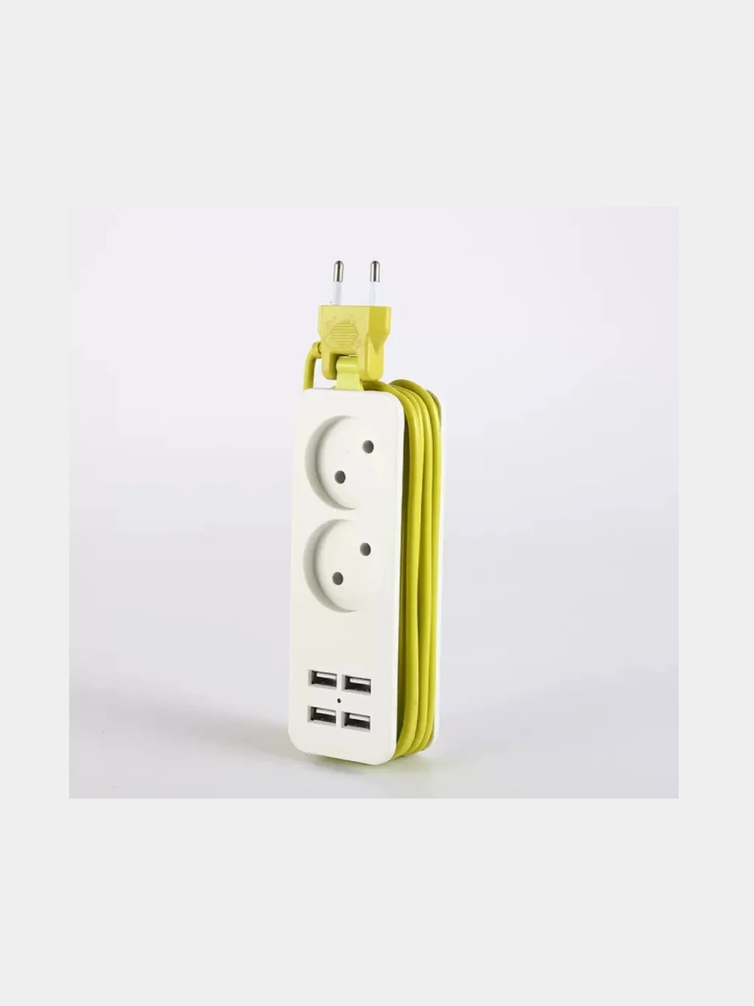 Белый удлинитель разветвитель сетевой фильтр электрический 4 USB