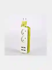 Белый удлинитель разветвитель сетевой фильтр электрический 4 USB