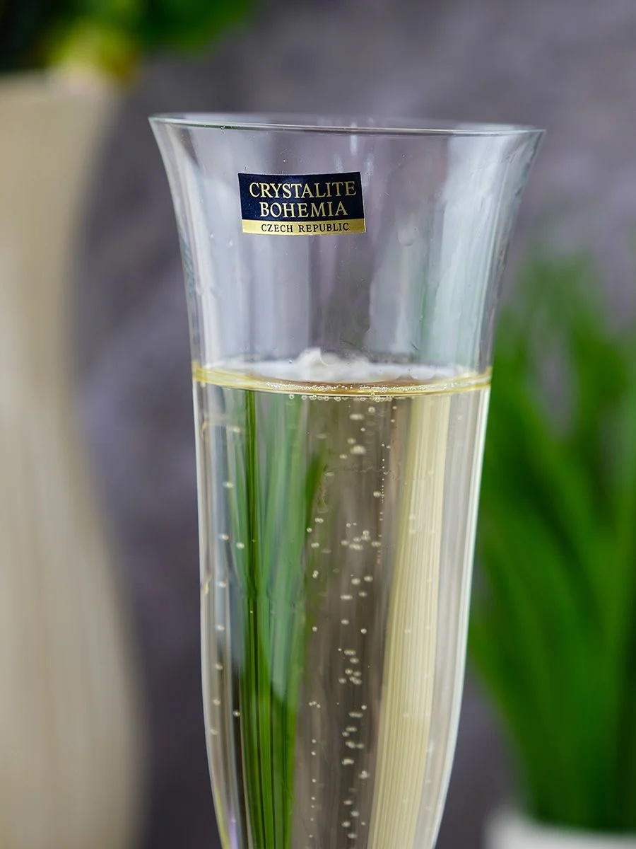 Прозрачный набор фужеров для шампанского Crystalite Fregata 190 мл 2 шт.