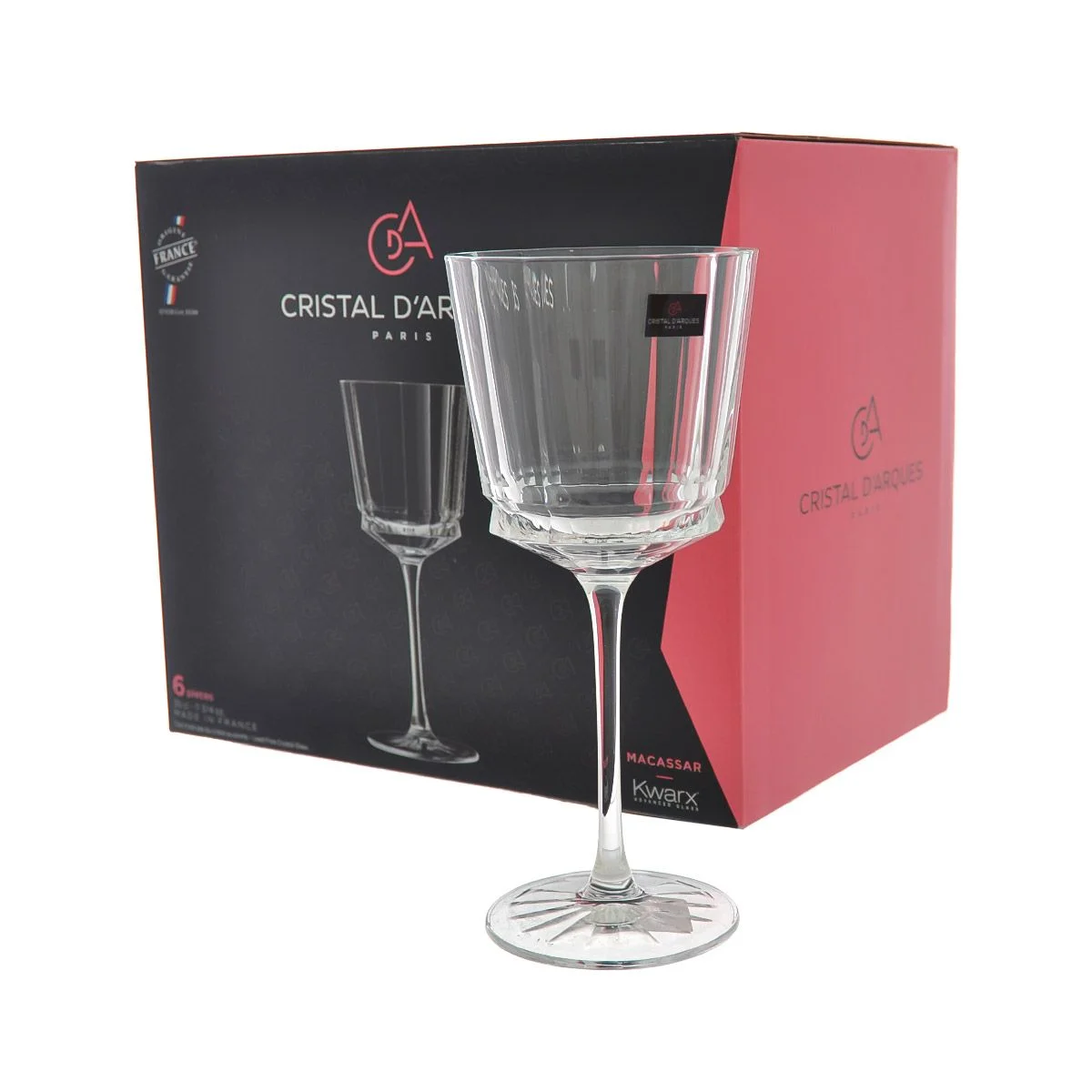 Прозрачный набор бокалов для вина Cristal d'Arques MACASSAR 350 мл 6 шт.