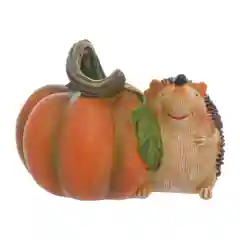 Коричневый набор статуэток Repast Ёжики с тыквой 10*8*7 см (4 шт)