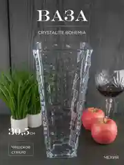 Прозрачный ваза Crystalite Giftware Marble 30.5см