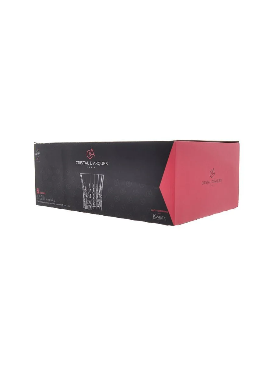Прозрачный набор стаканов для виски Lady Diamond 270 мл (6 шт)