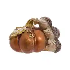 Синий набор статуэток Repast Ёжики с тыквой 13*10*9 см (2 шт)