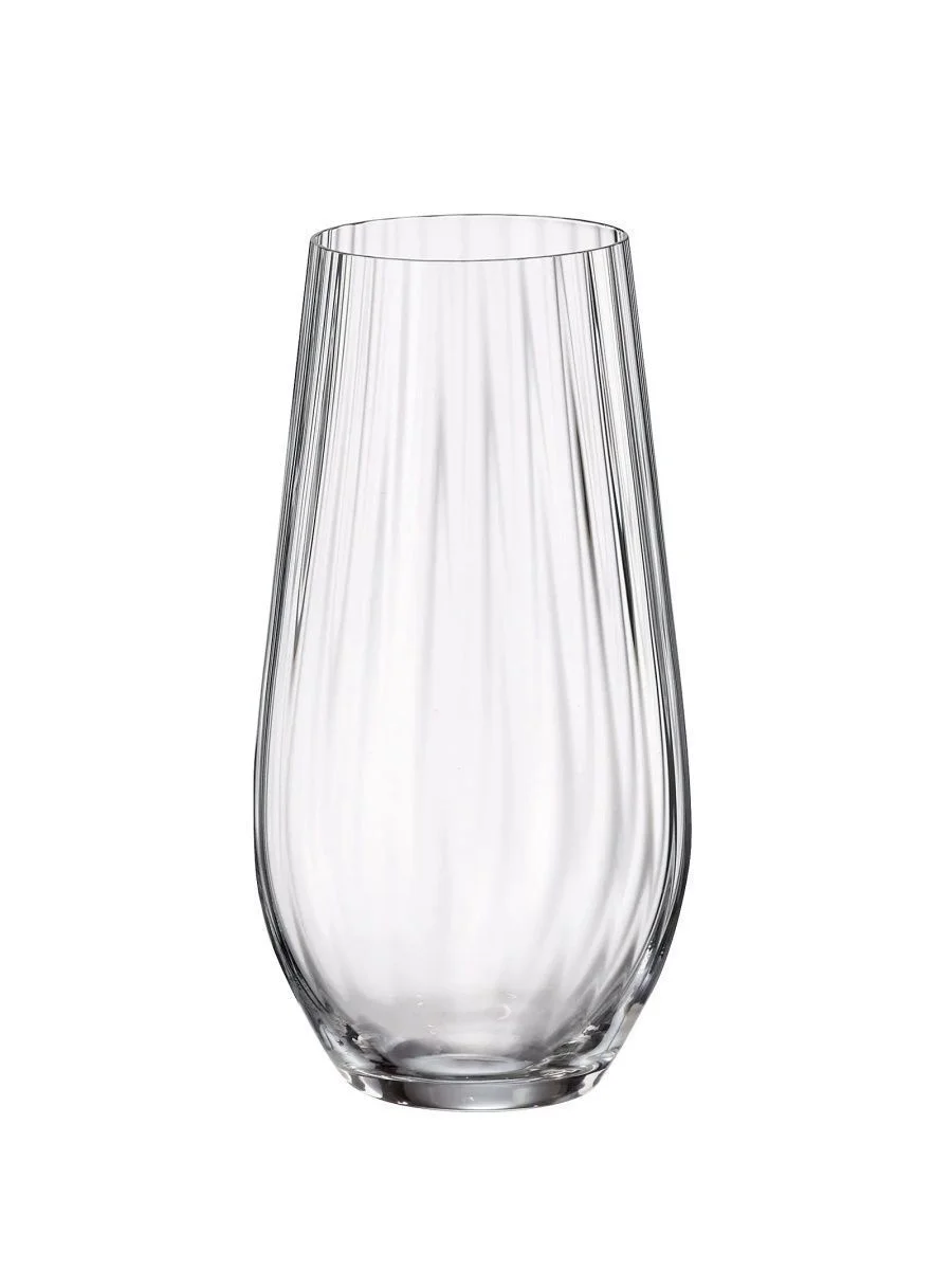 Прозрачный набор стаканов для воды высокие Columba Optic Crystalite Bohemia 580 мл 2 шт.