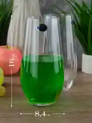 Прозрачный набор стаканов для воды высокие Columba Optic Crystalite Bohemia 580 мл 2 шт.