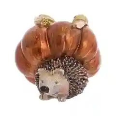 Синий набор статуэток Repast Ёжики с тыквой 10*8*7 см (4 шт)