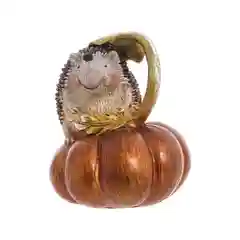 Синий набор статуэток Repast Ёжики с тыквой 10*8*7 см (4 шт)