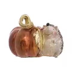 Синий набор статуэток Repast Ёжики с тыквой 10*8*7 см (4 шт)