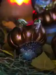 Синий набор статуэток Repast Ёжики с тыквой 10*8*7 см (4 шт)