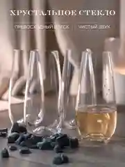 Прозрачный набор фужеров для шампанского без ножки Repast Celine 270 мл 4 шт.