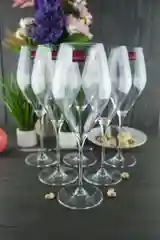 Прозрачный набор бокалов для вина SWAN из хрустального стекла 700 мл REPAST&RONA 6 шт.