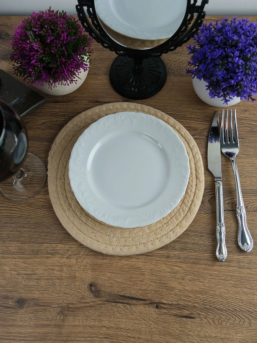 Белый набор плоских тарелок 17 см Repast Rococo 6 шт.