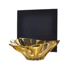 Золотой фруктовница Aurum Crystal Plantica янтарная 33 см