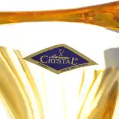 Золотой фруктовница Aurum Crystal Plantica янтарная 33 см