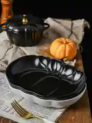 Черный блюдо Repast Pumpkin 23х19х4 см