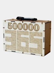 Копилка сборная ЭКО для денег, с маркером - Накопи 500 000 за 365 дней Новогодний подарок