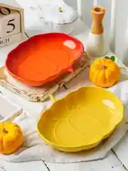 Желтый блюдо Repast Pumpkin 23х19х4 см