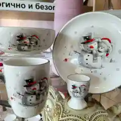 Набор посуды 4 предмета Repast Медвежонок и снеговик