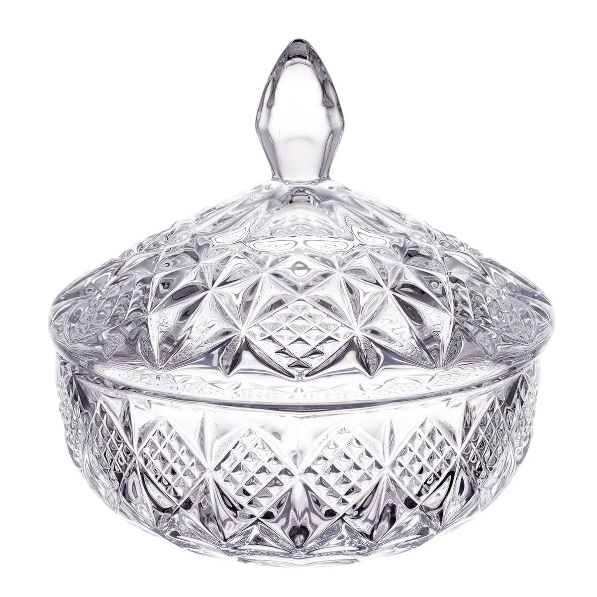 Прозрачный конфетница с крышкой Crystalite Bohemia Sirius-nova 15 см