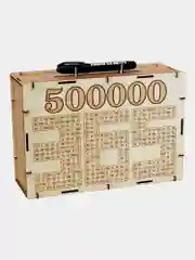 Копилка сборная ЭКО для денег, с маркером - Накопи 500 000 за 365 дней Новогодний подарок