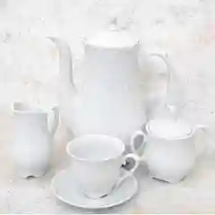 Белый кофейный сервиз Repast Rococo (15 предметов на 6 персон)