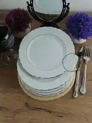 Набор плоских тарелок 21 см Repast Rococo с золот.полос. ( 6 шт)
