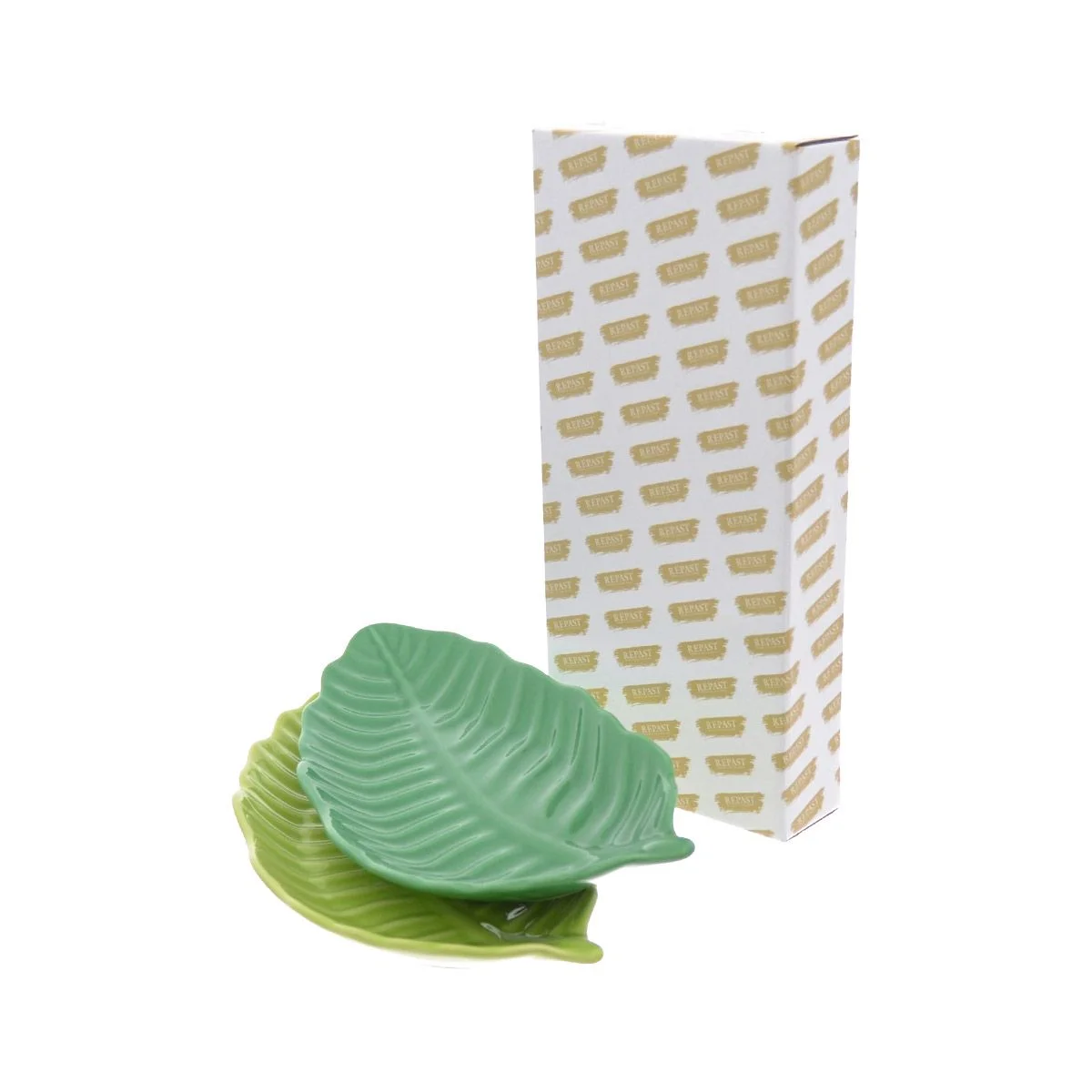 Набор сервировочных блюд Repast Green summer лист банана 26*12,5*2,8 см (2 шт)
