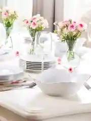 Белый набор салатников Repast Rococo с платин.полос.17 см (6 шт)
