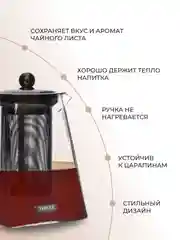Прозрачный чайник заварочный пирамида Repast Air 750 мл