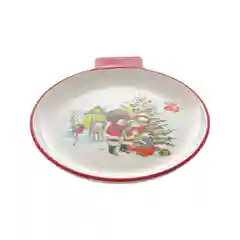 Белый блюдо сервировочное ёлочная игрушка Repast Санта 26*23*3 см