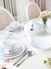 Белый чайный сервиз Repast Rococo(15 предметов на 6 персон)