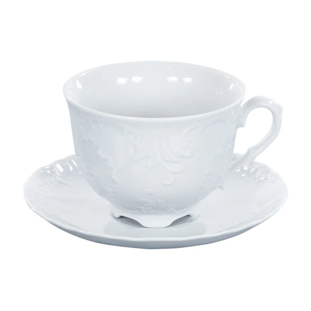 Белый чайный сервиз Repast Rococo(15 предметов на 6 персон)