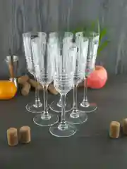 Прозрачный набор бокалов для шампанского Cristal d'Arques RENDEZ- VOUS 170 мл 6 шт.
