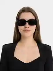 Черный прямоугольные солнцезащитные очки