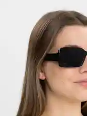 Черный прямоугольные солнцезащитные очки