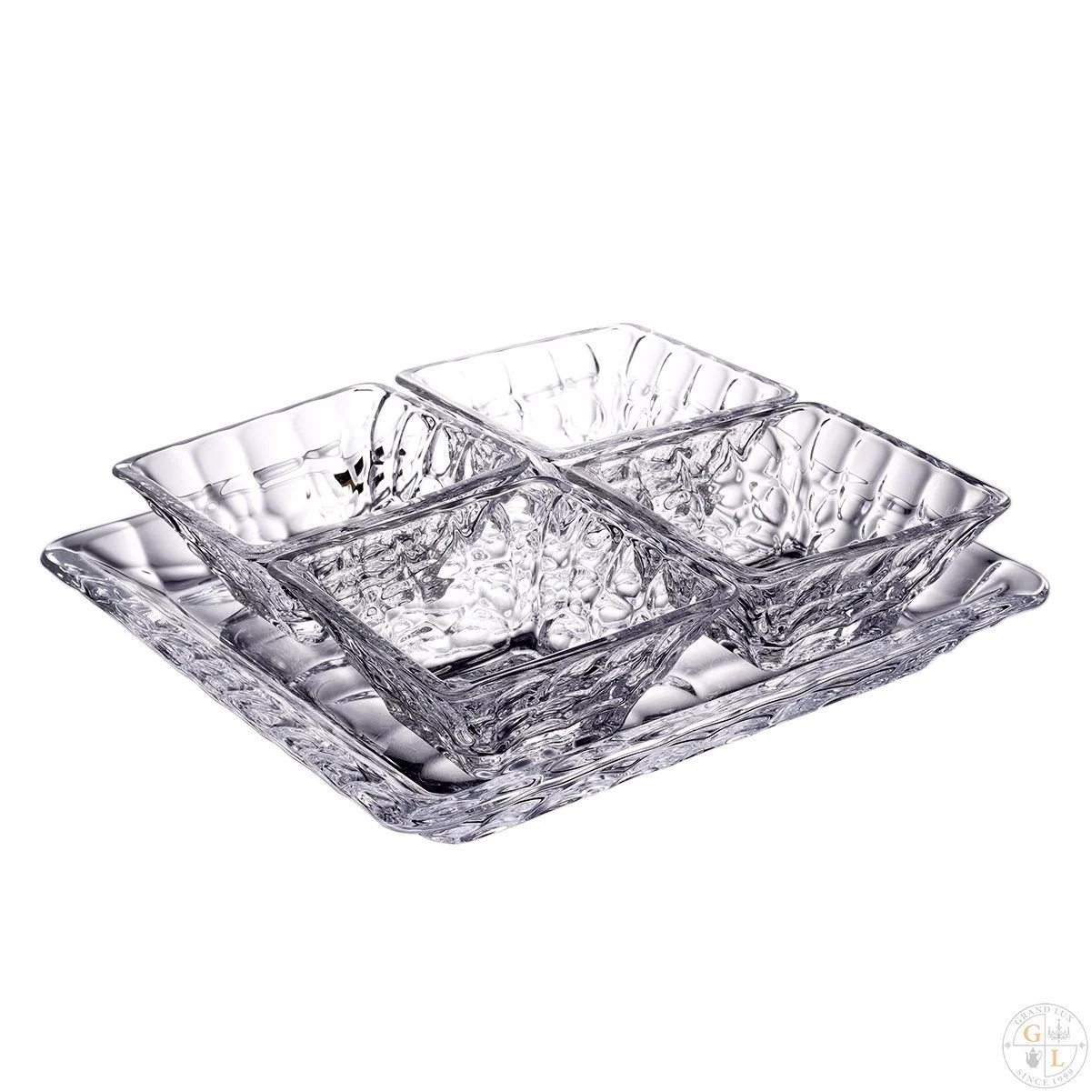 Прозрачный набор конфетниц Crystalite Bohemia Marble