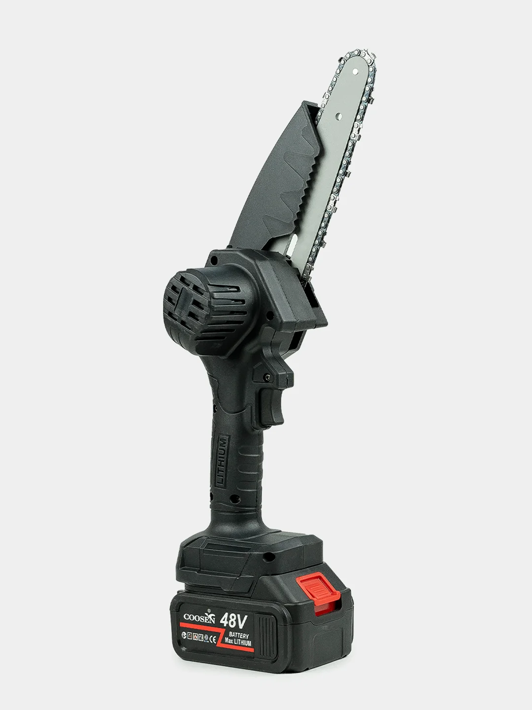Угольный пила аккумуляторная цепная, мини, садовая, сучкорез, 48V, с 2 аккумуляторами