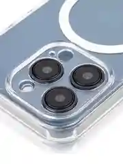 Прозрачный чехол MagSafe для iPhone 15 Pro, Max, Plus пластиковый с силиконом ROSCO и защитой камер
