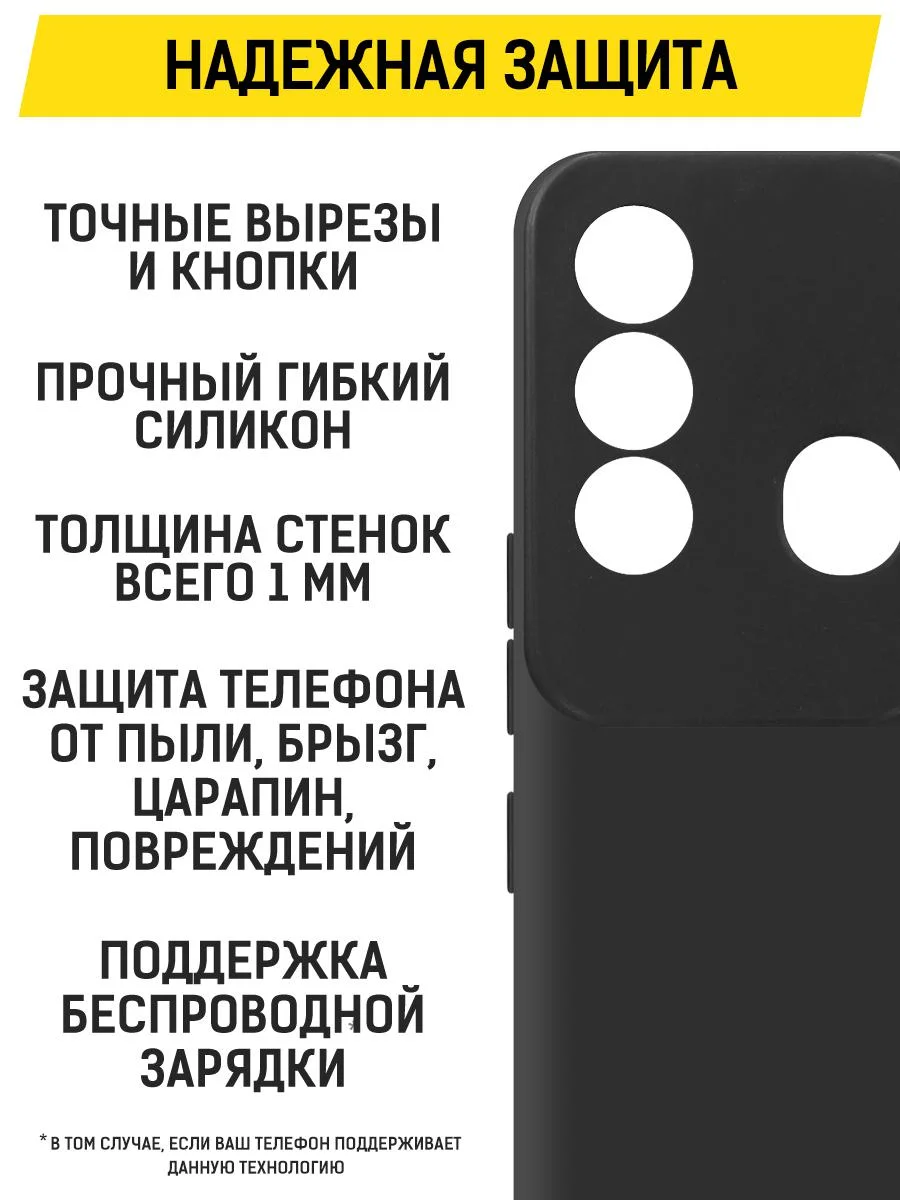 Чехол-накладка Krutoff Soft Case для ITEL Vision 3 Plus черный