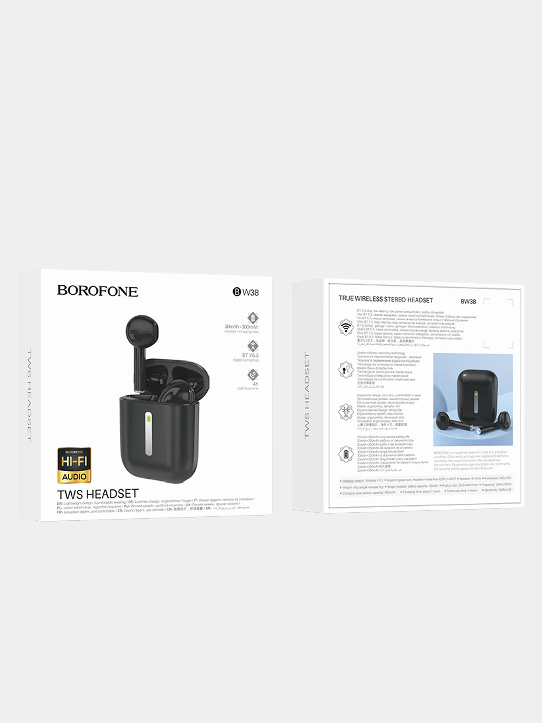 Белый наушники беспроводные Borofone BW38