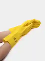 Латексные перчатки Контракт Vileda Professional, желтые, хлопковое напыление
