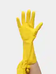 Латексные перчатки Контракт Vileda Professional, желтые, хлопковое напыление