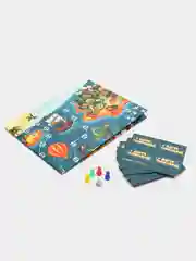 Индиго настольная развивающая игра-ходилка, "Карта сокровищ" 75 карточек, учимся читать по слогам