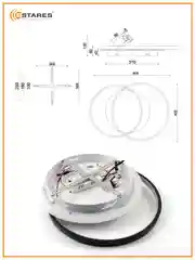 Управляемая потолочная люстра светодиодная  с пультом Estares  GEOMETRIA downlight 65W