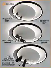 Управляемая потолочная люстра светодиодная  с пультом Estares  GEOMETRIA downlight 65W