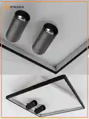 Управляемая потолочная люстра светодиодная с пультом Estares  GEOMETRIA downlight 75W