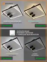 Управляемая потолочная люстра светодиодная с пультом Estares  GEOMETRIA downlight 75W