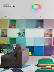 Управляемая потолочная светодиодная люстра с пультом Estares SATURN 25W RGB круг,до15 кв.м